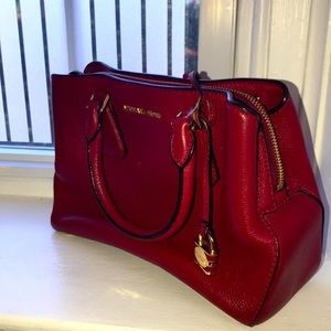 fashion MK women red leather purse handbag